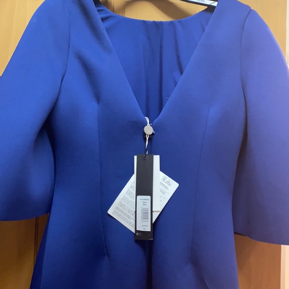 Badgley Mischka indigo scuba gown - Picture 3 of 3